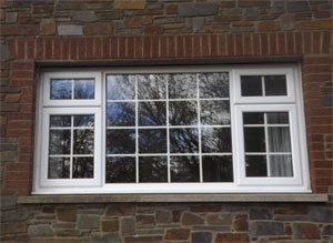 Traditional style white uPVC window
